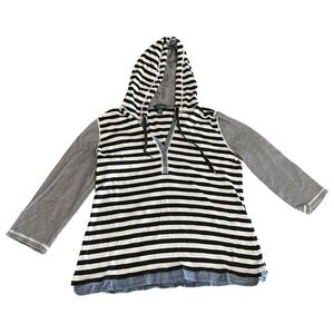 Ralph Lauren Hooded Top Large Navy Blue‎ White stripes